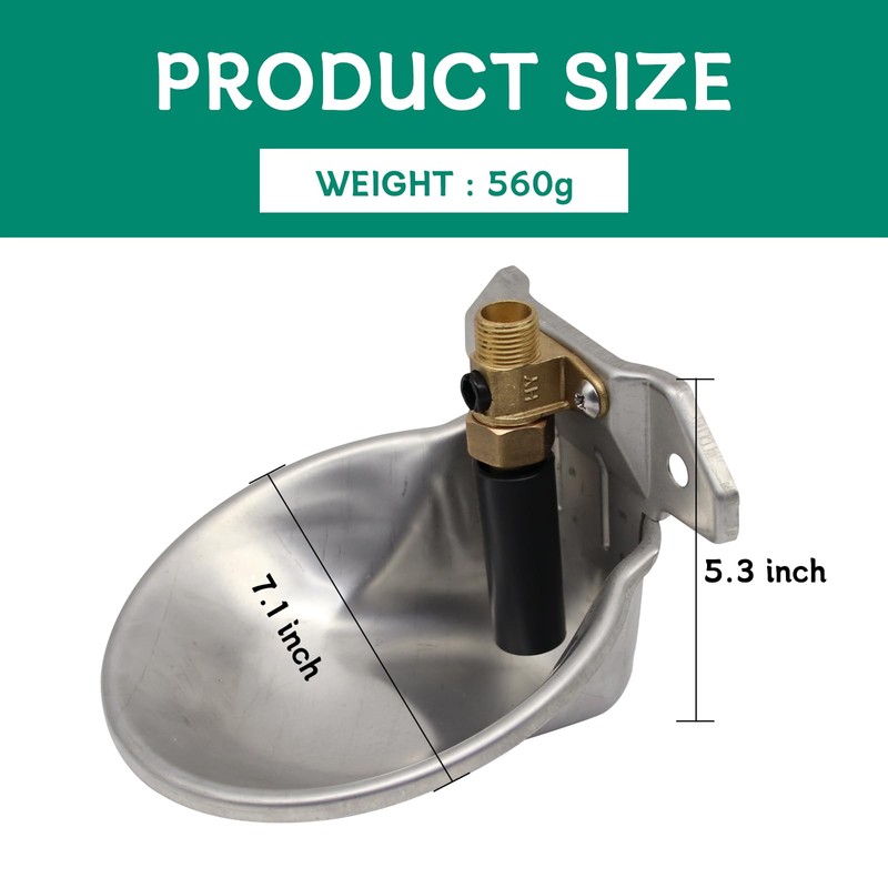 Abustle pig Metal Sheep Automatic Water Drinking Bowl, Thickened Steel