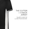 Augusta Sportswear Men's Standard Cutter+ V-Neck Jersey, Black/White