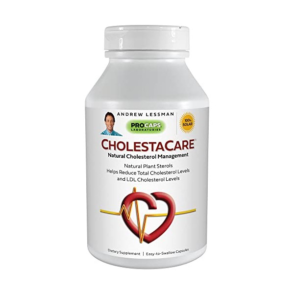 Andrew Lessman CholestaCare 360 Capsules - Natural Cholesterol Management. Unique Natural Phytosterol Blend. Supports Healthy Total Cholesterol and LDL Cholesterol Levels. Easy-to-Swallow Capsules.
