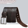 DOOPAI Men's Full Leather Belt Casual Work Cowboy Suit Leather