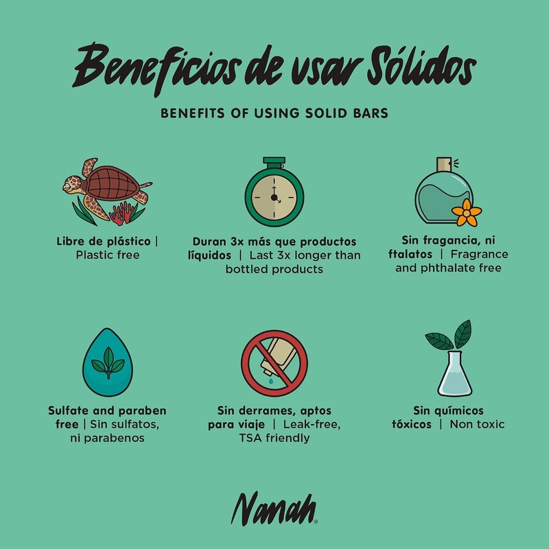 NANAH Shampoo en Barra para Cabello Seco con Aceite de