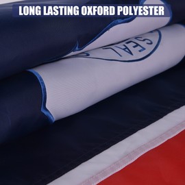 VICDRIA Wyoming State Flag 6x10 Ft, Deluxe Embroidered Heavy Duty Polyester Durable WY Outside Flags, Indoor/Outdoor, Sewn Stripes and Brass Grommets