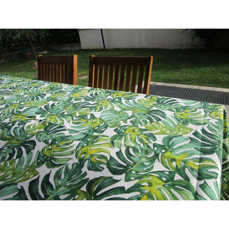 pago poco Spring-Summer 2021 Collection Tablecloth Rectangular Pattern Leaf Palm