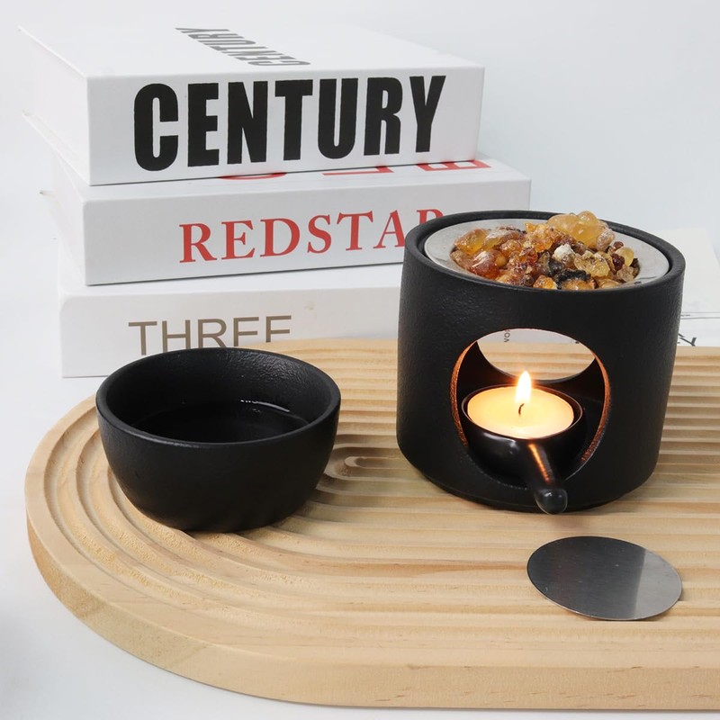 2 in 1 Ceramic Oil Burner with Sieve and Dish