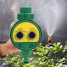 Temporizador de Agua, múltiples Funciones Dos Dial Dial Controlador de riego de jardín de jardín automático de riego automático para el Sistema de riego automático de jardín