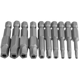 Teocpai 10Pcs Magnetic Pentagon Head Screwdriver Bits Set 1/4 Inch Hex Shank 2.15-7.35mm Security Screw Driver Drill Bit 50mm 5 Sided Security Tamper Proof Drive Bit