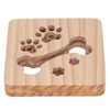3D Night Lamp Bone Paw Print Pattern Hollow Design Wooden