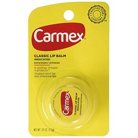 Carmex Bálsamo labial clásico medicado 0.25 oz (paquetes de 4)