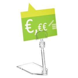 Pack of 10 price tag holders/sign holders transparent for standing