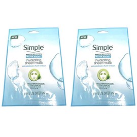 Simple Water Boost Hydrating Sheet Mask, 1 Mask (Bundle of 2)