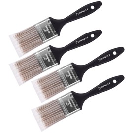 Paint Brushes - 2 Inch Flat and Angle Paint Brush for All Latex and Oil Paints & Stains Paintbrush for Varnish, Paste, Gesso and Limewash(4 Packs)