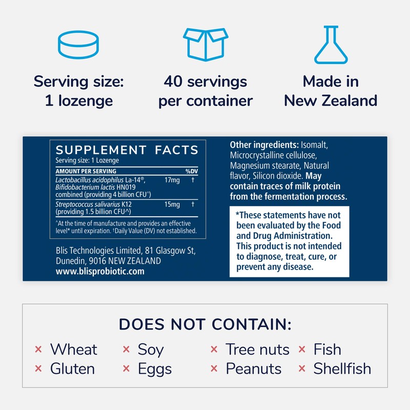 BLIS UltraBLIS Probiotic Immune Support Supplement-Powerful Combination of Gut &