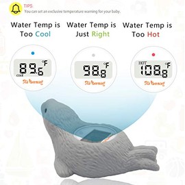 Doli Yearning Upgrade Termómetro Digital LCD para Baño de Bebé |Productos de Seguridad para Baño de Niños|Termómetro de Agua Infantil con Forma de Foca|Juguetes Flotantes con Indicador de Temperatura