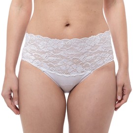 Nina von C. Pack of 3 Women's Fine Cotton Waist Briefs Cotton, White