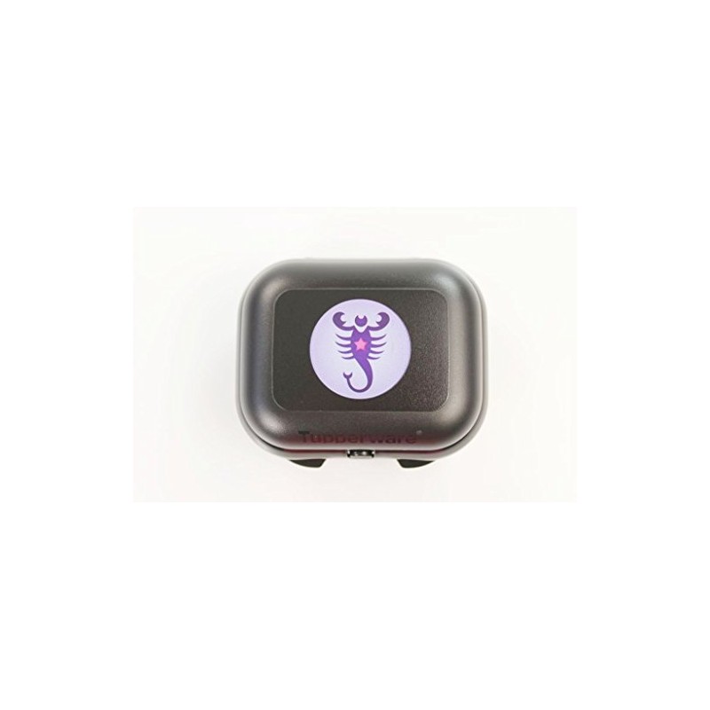 TUPPERWARE Mini Oyster Box Keeper black Zodiac Scorpio The Scorpion