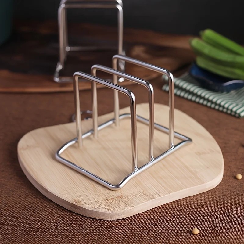 Stainless Steel Pot Lid and Cutting Board Rack for Kitchen