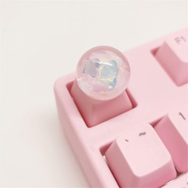 YupYay Crystal Ball Keycap Esc keycaps DIY Personality Custom Keycap Replacement Bottom Keycaps Gift for Cherry Mx Switch Mechanical Keyboard Cap OEM R4 Height (Heart)