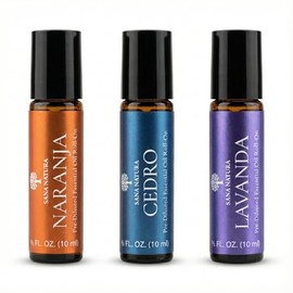 Kit Roll-On Serenidad Nocturna Sana Natura | 3 x 10 ml (Lavanda, Cedro y Naranja) | Aceites Esenciales Tópicos para Relajación, Descanso y Bienestar N