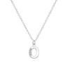 Kraven S925 Silver Initial Necklace Charm Necklace, Dainty Cubic Zirconia