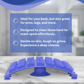Back Buddy Shower Back Scrubber | Exfoliating Silicone Shower Scrubber Pad for Clean and Relaxed Body | Non-Slip Back Scrubber for Shower | Multi-Use Body Scrubber Massage Pad (Violet)