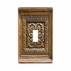 Moslion Brown Wood Pattern Wall Plate Covers Wooden Door Single