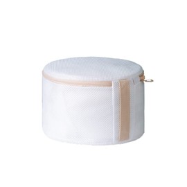 [Vertical Washing Machine Agitating Washing Machine Only] Large Size Bra Net Laundry Net Floatation 3 Layer Fine Cushion Net, Stockings, Camisole, Cap Can Be Gentle Washing! Tubular (White, 9.8 x 5.9