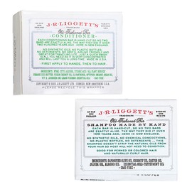 J.R.LIGGETT’S Jojoba & Peppermint & Conditioner - 1 Shampoo Bar + 1 Conditioner Bar - Plant-Based Nourishing Shampoo and Conditioner Bars for All Hair Types - Sulfate Free For Healthy Hair - 2-pack