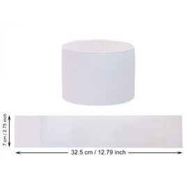 ONLYKXY 3PCS Captain Armbands 7x32.5CM/2.75x12.79inch Adjustable Leader Armband Team Sport Armband for Soccer Basketball Volleyball School Team Competition Coach Players Wrist Arm Bands (White)