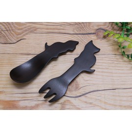 AbeiLLe APWC-900 Cat Lover Items Wood Cutlery Mini Set Cat