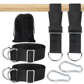 DONILIGA Adjustable Tree Swing Hanging Straps and Hammock Hanging Straps Kit (2Pcs) - Adjustable 6FT,Suit for Hammock Tree Straps,Hammock Straps and Tire Swing,Supports a Whopping 2000 lbs