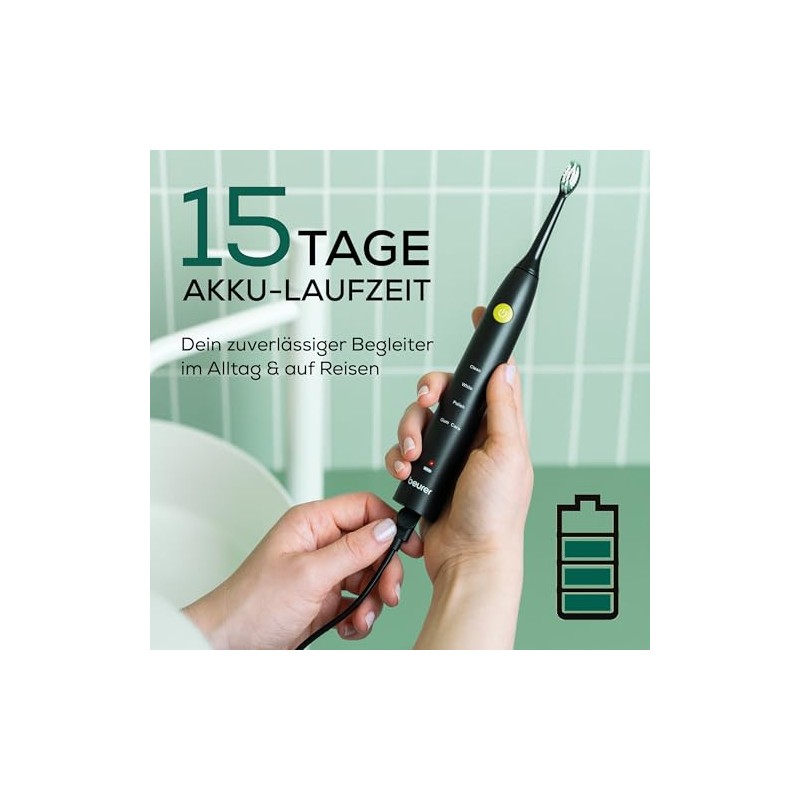 Beurer SC 30 Jet Black - Cepillo de dientes eléctrico