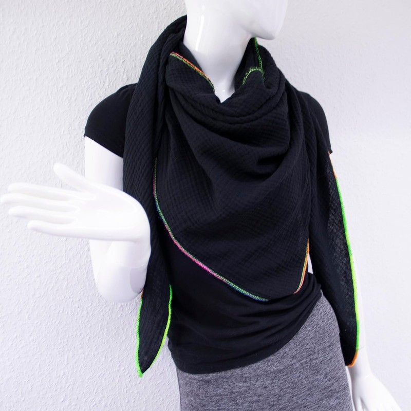 Gloop Women's Scarf XXL Triangular Scarf Women's Triangle Scarf Cotton