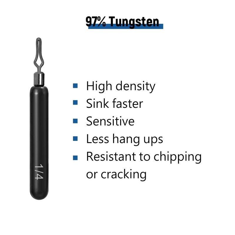 Fishfun - Pesos de tungsteno para pesca de lubina, pesas,