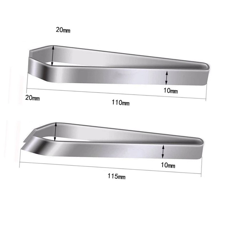 Healeved 12pcs Fish Bone Tongs Stainless Steel Material and Food