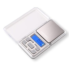 HORNBILL Portable Digital Weighing Scale 0.01g x 200g Precise Mini Pocket Scale For Gold Jewellery Collectibles Food Herbs and Coffee with Back-Lit LCD Display Silver