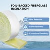 TOPDURE Foil-Backed Fiberglass Pipe Wrap, Pipe Insulation Wrap for Outdoor,Foam