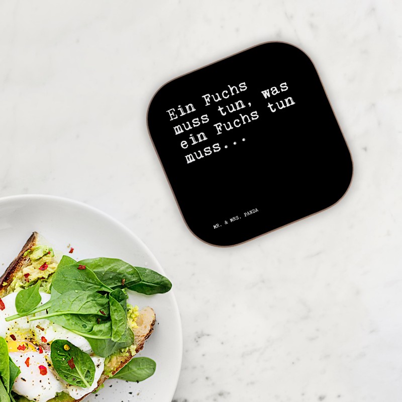 Mr. & Mrs. Panda Drinks Coaster "Ein Fuchs muss tun
