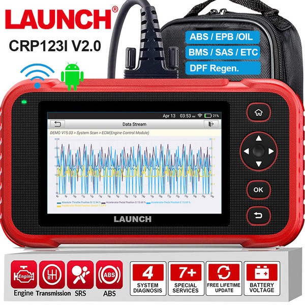 LAUNCH CRP123I V2.0 OBD2 Scanner Car Engine ABS SRS AT