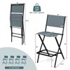COSTWAY Outdoor Patio Bar Chair Set of 4, Folding Bar
