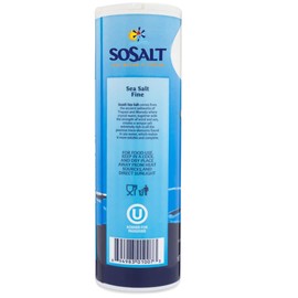 SOSALT DAL MARE DI TRAPANI Fine Sea Salt, Sicilian Sea Salt, Shaker, 750 gm (26.5 oz) SoSalt, Sal, Refill, Mediterranean Sea Salt, Mediterranean, Sicily, Italy
