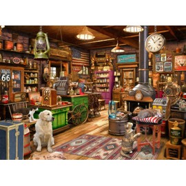 General Store Jigsaw Puzzle 1000 Piece by Vermont Christmas Company - Fully Interlocking & Randomly Shaped Pieces - 26 5/8" x 19 1/4"