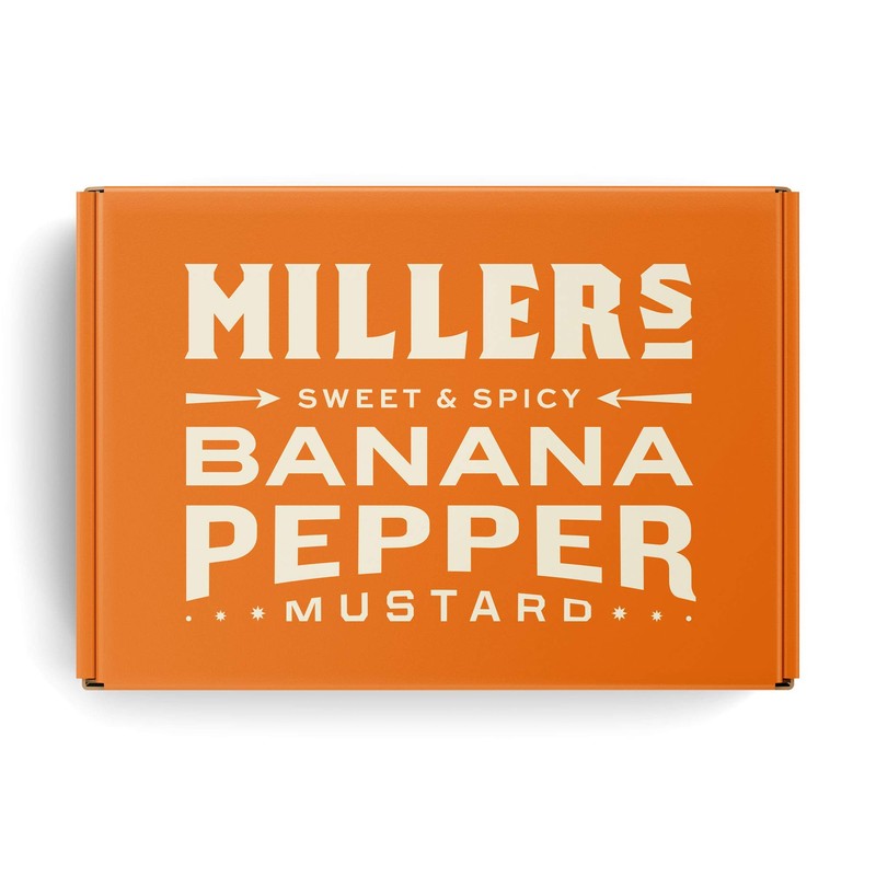 Miller's Banana Pepper Mustard Sauce Gift Box - Includes Hot,