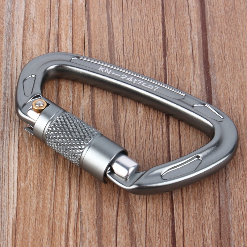 Aluminium Alloy 25KN Safety Rescue Carabiner D Buckle for Outdoor