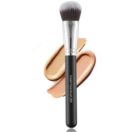 ENERGY Foundation Brush for Liquid Makeup Professional Vegan Makeup Brush for Foundation,Powder,Contour,Bronzer Blending Contouring Dense Soft Face Brush Black 200