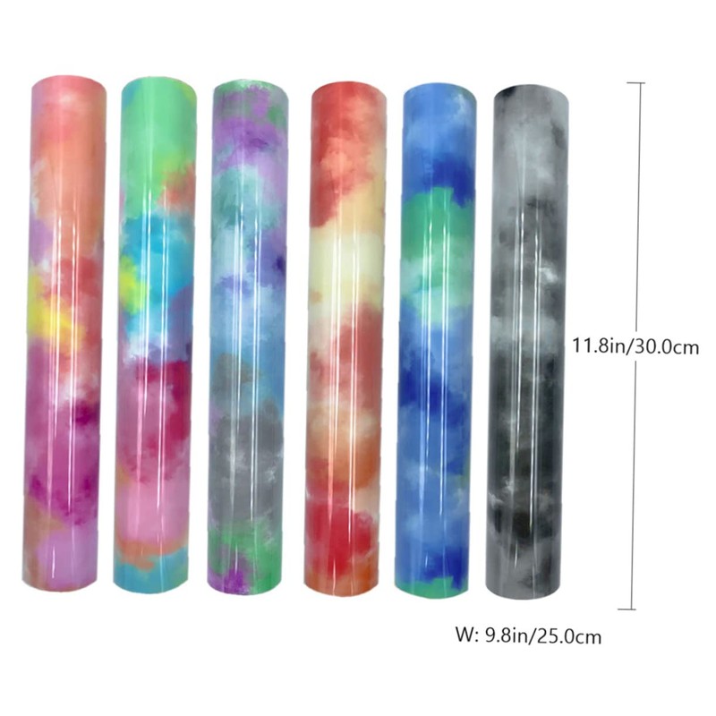COHEALI 6pcs Heat Transfer Vinyl for DIY Projects Rainbow Cloud