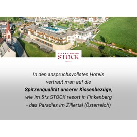 ZOLLNER Set of 2 Fine Jersey Pillowcases 100% Cotton 40 x 80 cm White