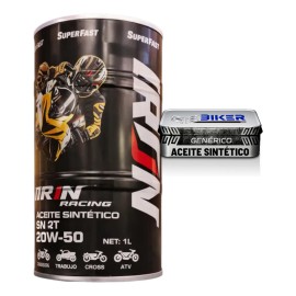 Aceite Sintetico 1l Para Moto Iron Racing Api Sn 4t 20w-50