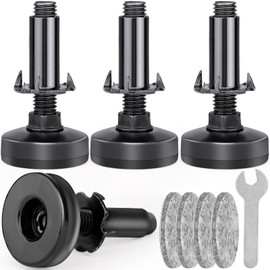Heavy Duty Furniture Leveling Feet M10 Thread Furniture Levelers Adjustable Furniture Feet w/ T-nut Kit Table Levelers for Cabinet Workbench Chair Sofa and More,Large Base Supports 1320LBs-4 Packs