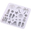 AIBOYA 2Pcs Summer Beach Theme Silicone Molds Coconut Tree Starfish