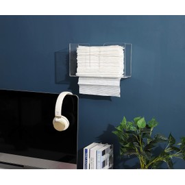 IEEK Paper Towel Dispenser Wall Mount Acrylic Paper Towel Holder for Bathroom Office and Kitchen,Hand Towel Dispenser Fits Multi-Fold Paper Towel,C-Fold, Zfold,Tri fold Paper Towels,Clear